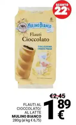 Supermercati Gulliver Flauti al cioccolato/ al latte MULINO BIANCO offerta