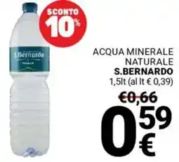 Supermercati Gulliver Acqua minerale naturale S.BERNARDO offerta