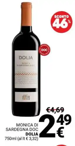 Supermercati Gulliver Monica di sardegna doc DOLIA offerta