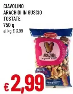 Famila Ciavolino arachidi in guscio tostate offerta