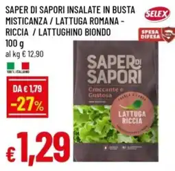 Famila selex Saper di sapori insalate in busta selex misticanza/lattuga romana - riccia/lattughino biondo offerta