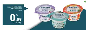 Linea yogurt greco PIACERSI CONAD