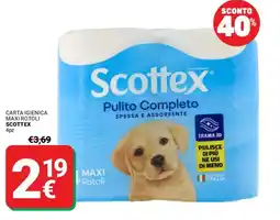 Supermercati Gulliver Carta igienica maxi rotoli SCOTTEX offerta