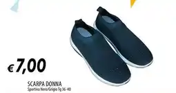 Galassia Scarpa donna sportiva nero/grigio offerta