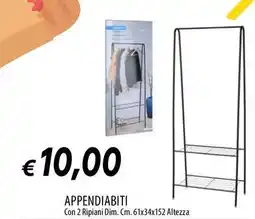 Galassia Appendiabiti con 2 ripiani offerta