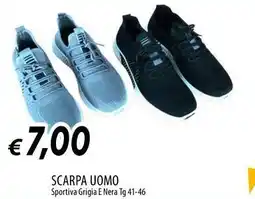 Galassia Scarpa uomo sportiva grigia e nera offerta