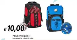 Galassia Zaino estensibile inter/milan con pallone da calcio offerta