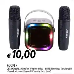 Galassia KOOPER Cassa Karaoke 2 Microfoni Wireless Inclusi offerta