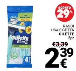 Supermercati Gulliver Rasoi usa e getta GILETTE offerta