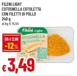 Famila Fileni light cotosnella cotoletta con filetti di pollo offerta