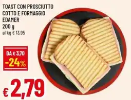 Famila Toast con prosciutto cotto e formaggio edamer offerta