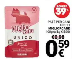 Supermercati Gulliver Patè per cani unico MIGLIORCANE offerta