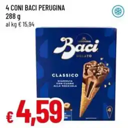 Famila 4 coni baci perugina offerta