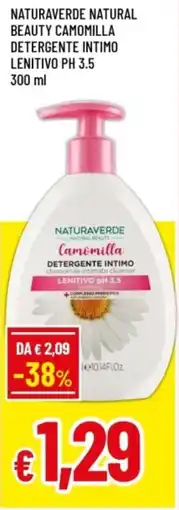 Famila Naturaverde natural beauty camomilla detergente intimo lenitivo ph 3.5 offerta
