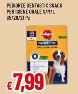 Famila Pedigree dentastix snack per igiene orale offerta