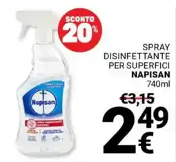 Supermercati Gulliver Spray disinfettante per superfici NAPISAN offerta