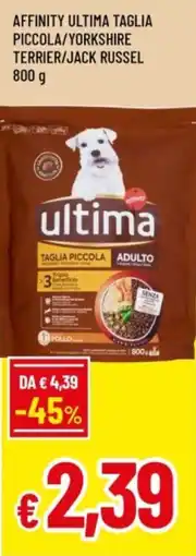 Famila Affinity ultima taglia piccola/yorkshire terrier/jack russel offerta