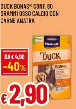 Famila Duck bonas osso calcio con carne anatra offerta