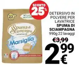 Supermercati Gulliver Detersivo in polvere per lavatrice SPUMA DI SCIAMPAGNA offerta