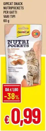 Famila Gimcat snack nutripockets per gatti offerta