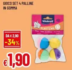 Famila Gioco set 4 palline in gomma offerta