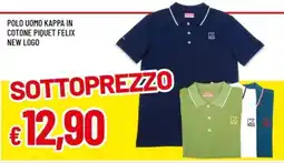 Famila Polo uomo kappa in cotone piquet felix new logo offerta
