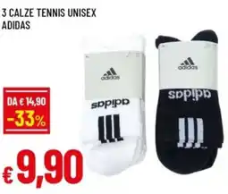 Famila 3 calze tennis unisex ADIDAS offerta