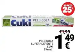 Supermercati Gulliver Pellicola superaderente CUKI 25 metri offerta
