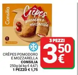 Supermercati Gulliver Crêpes pomodoro e mozzarella CONSILIA offerta