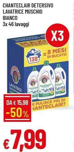 Galassia Chanteclair detersivo lavatrice muschio bianco offerta