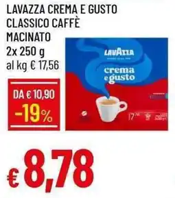 Galassia Lavazza crema e gusto classico caffè macinato offerta