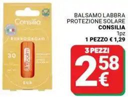 Supermercati Gulliver Balsamo labbra protezione solare CONSILIA offerta
