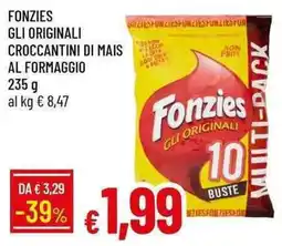 Galassia Fonzies gli originali croccantini di mais al formaggio offerta