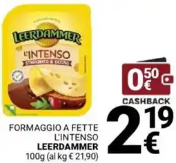 Supermercati Gulliver Formaggio a fette l'intenso LEERDAMMER offerta