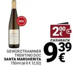 Supermercati Gulliver Gewürztraminer trentino doc SANTA MARGHERITA offerta