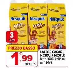 Iperal Latte e cacao nesquik nestle offerta