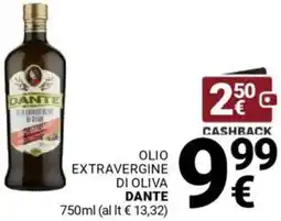 Supermercati Gulliver Olio extravergine di oliva DANTE offerta