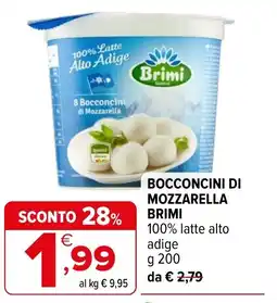Iperal Bocconcini di mozzarella brimi offerta