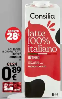 Supermercati Gulliver Latte uht microfiltrato intero CONSILIA offerta