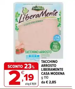 Iperal Tacchino arrosto liberamente casa modena offerta