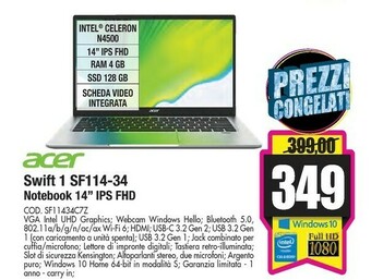 Wellcome Notebook offerta