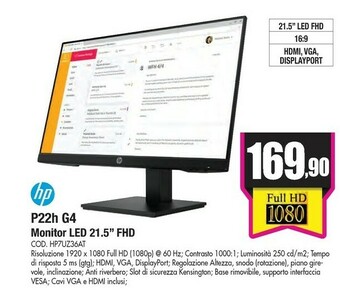 Wellcome Monitor tv offerta