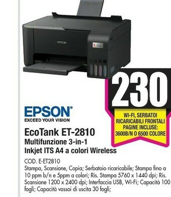 Wellcome Stampante offerta
