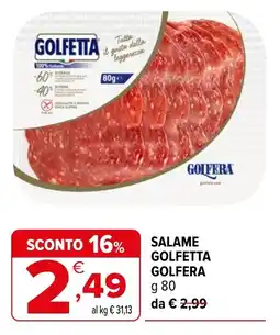 Iperal Salame golfetta golfera offerta