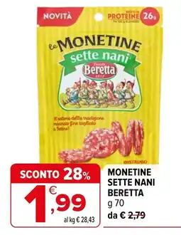 Iperal Monetine sette nani beretta offerta