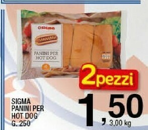 Sigma Sigma panini per hot dog offerta
