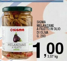 Sigma Sigma melanzane a filetti in olio offerta