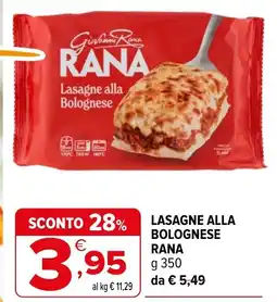 Iperal Lasagne alla bolognese rana offerta