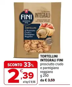 Iperal Tortellini integrali fini offerta