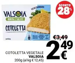 Supermercati Gulliver Cotoletta vegetale VALSOIA offerta